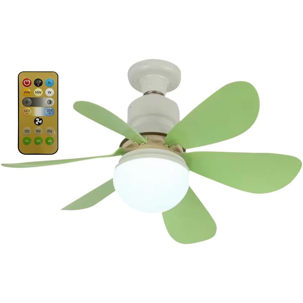Ceiling fans with lights and remote control, 30W ceiling fan with dimmable light, quiet ceiling fan with 6 blades, 3 color temperatures, 3 speeds