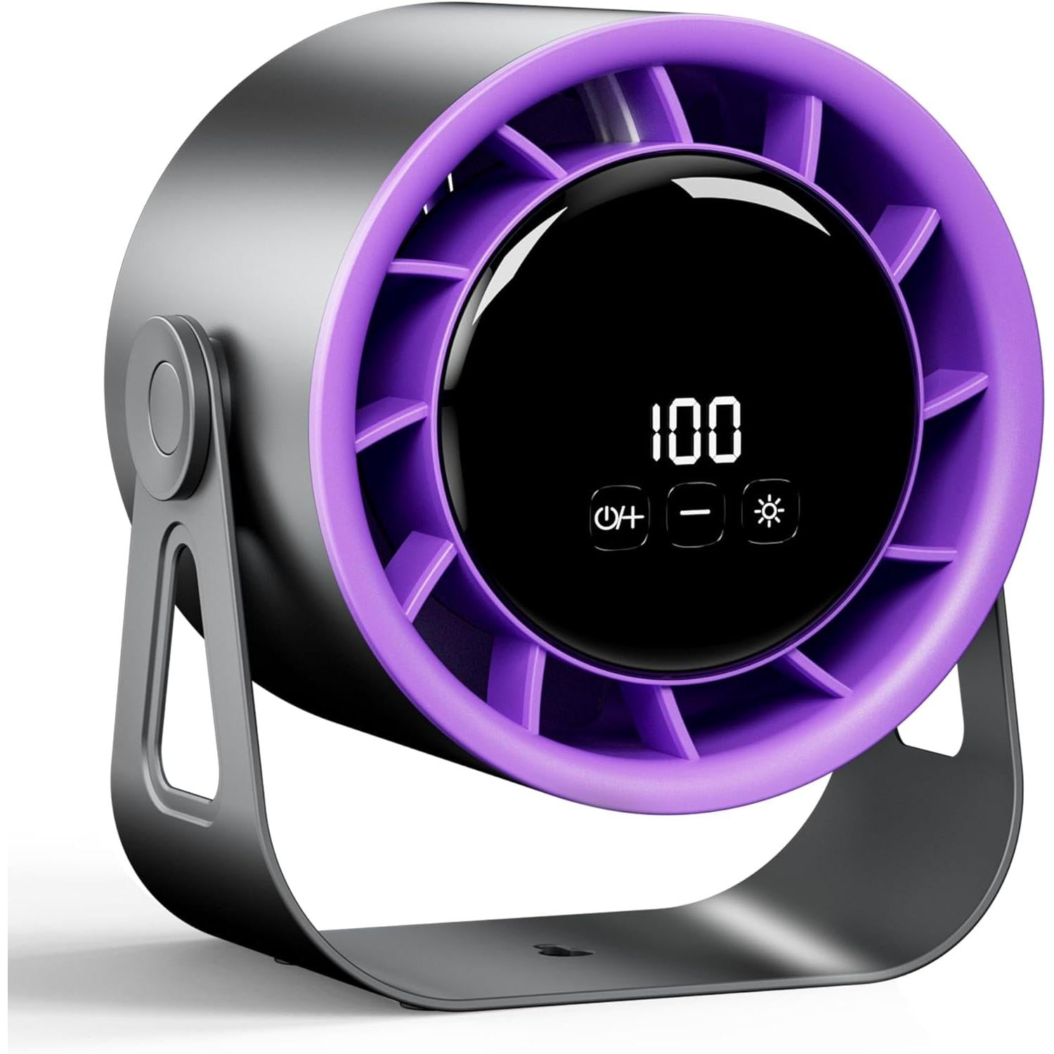 Ventilador de mesa inalámbrico, potente, recargable por USB, 4 velocidades, rotación de 360 grados, pequeño ventilador portátil