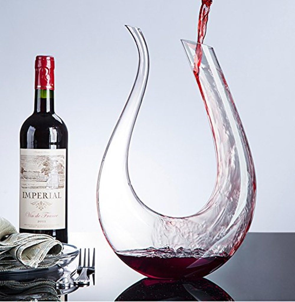Wine Decanter, Lead-Free Crystal Red Wine Decanter, Wine Gift (1200 ml)