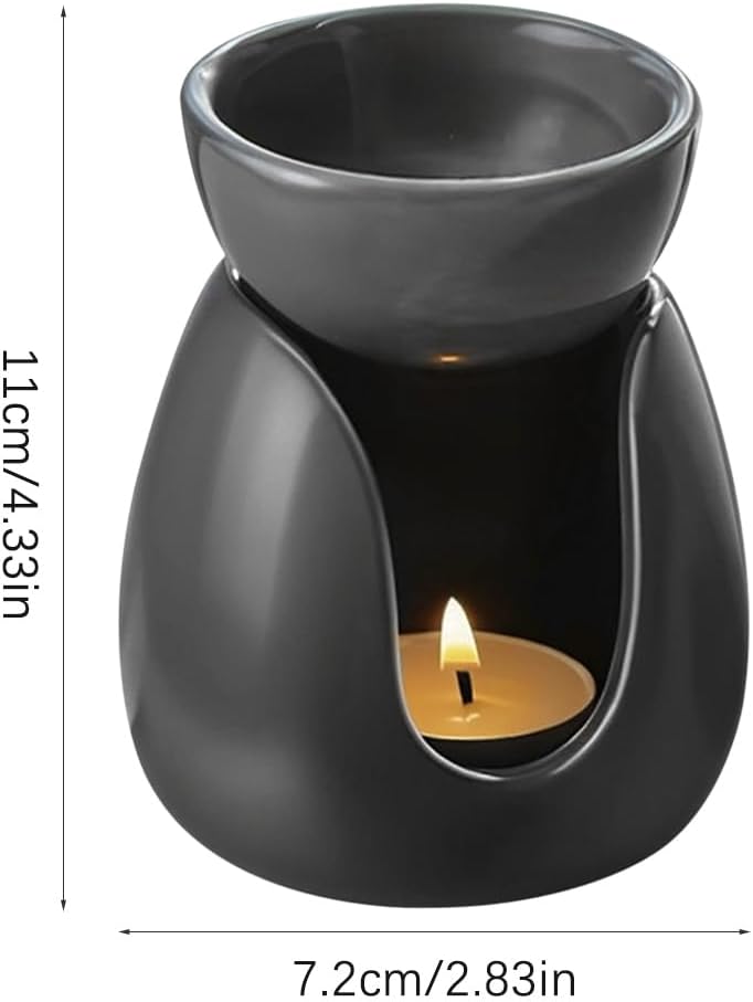 Essential Oil Burner, Essence Diffuser, Ceramic Essential Oil Diffuser, Candle Holder for Halloween, Christmas, Birthdays