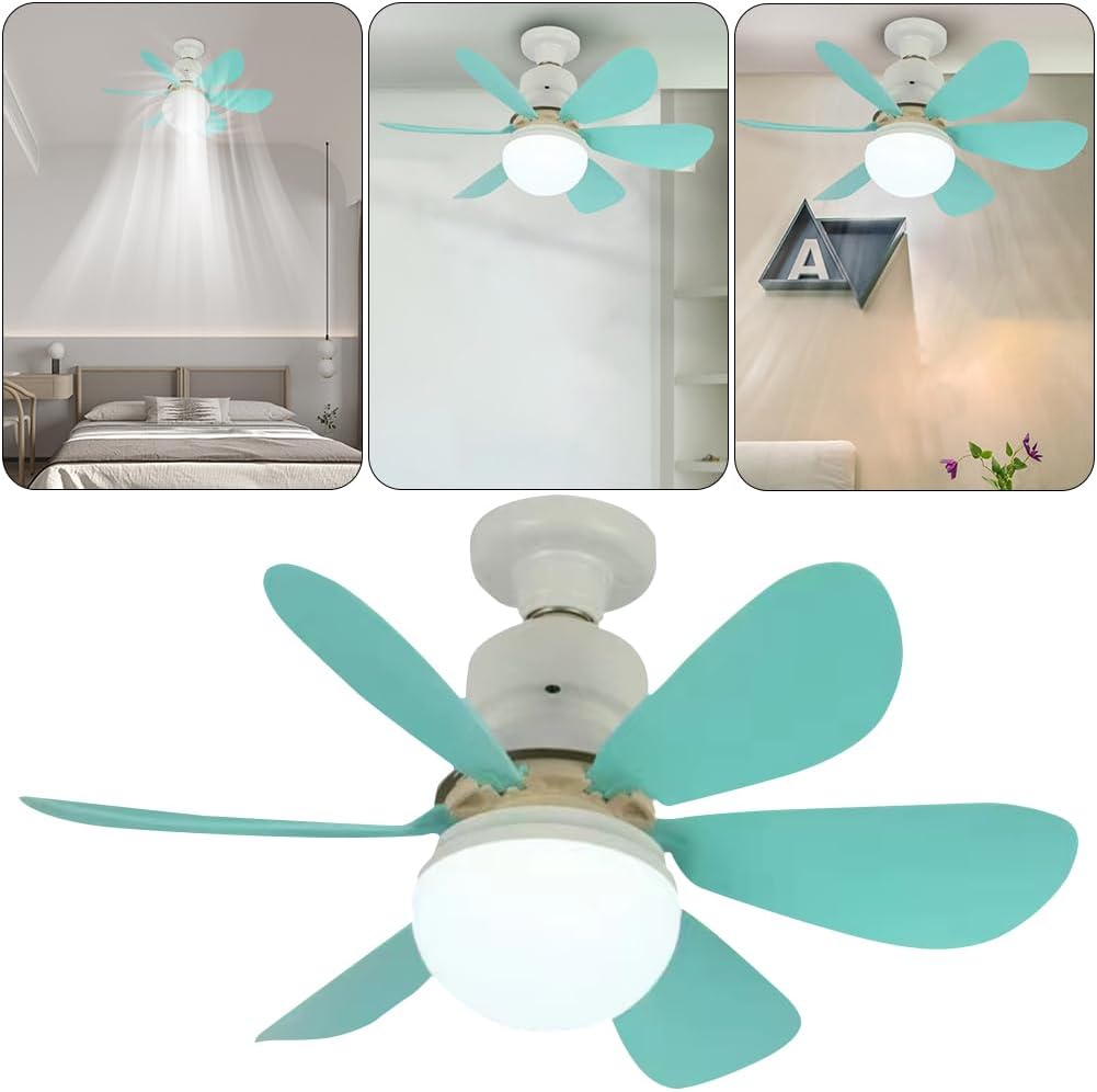 Ceiling fans with lights and remote control, 30W ceiling fan with dimmable light, quiet ceiling fan with 6 blades, 3 color temperatures, 3 speeds
