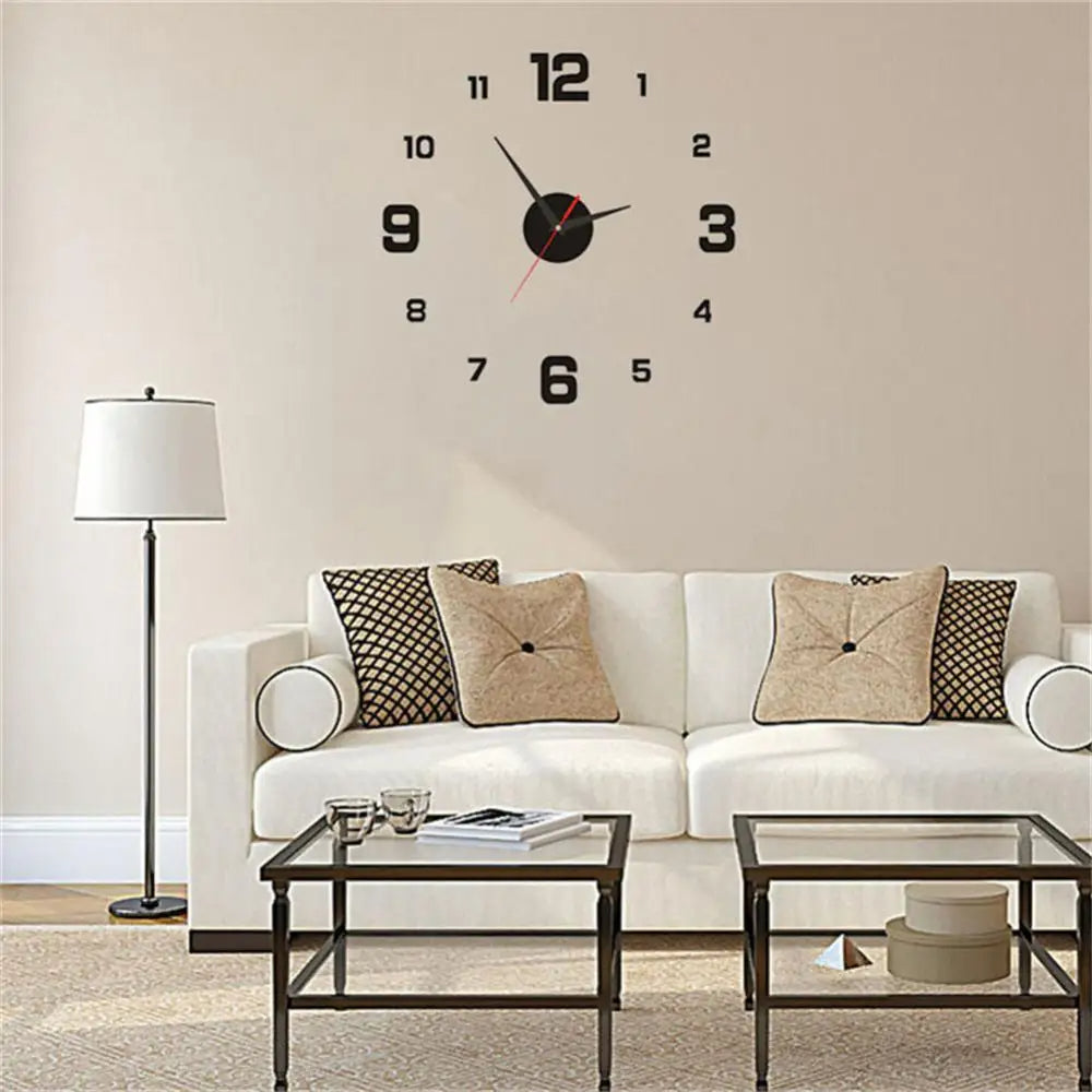 Silent DIY Wall Clock ¡ª Suitable for Living Room, Office, and Home Decor ¡ª Modern-Style Acrylic Wall Clock. (Battery not included)