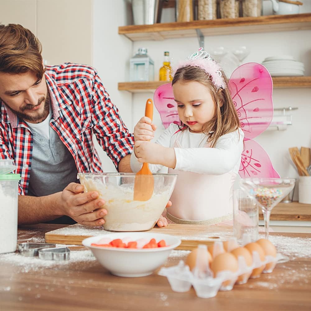 5 dele silikone køkkenspatler, silikone køkkenspatler med metalkerne, 260℃ non-stick varmebestandig køkkenspatel, silikone køkkenspatel til madlavning og bagning