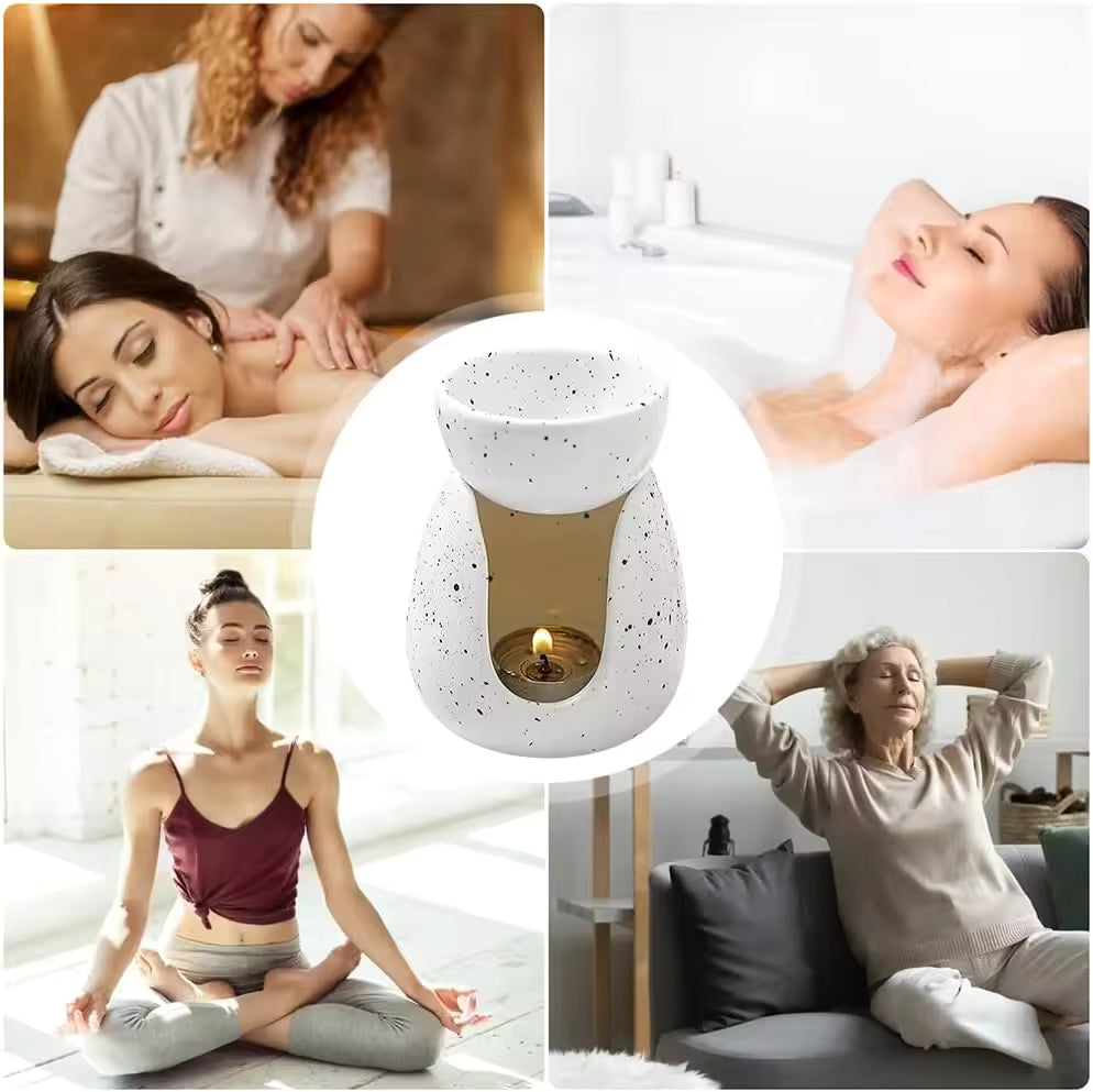 Essential Oil Burner, Essence Diffuser, Ceramic Essential Oil Diffuser, Candle Holder for Halloween, Christmas, Birthdays