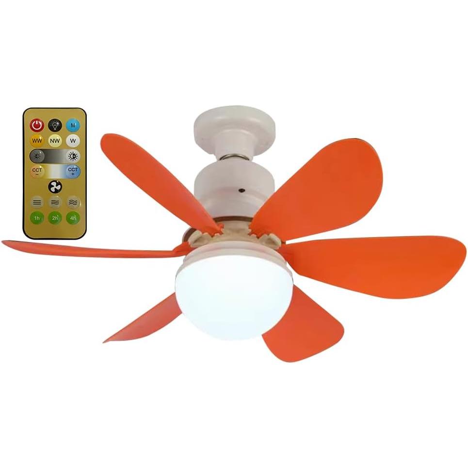 Ceiling fans with lights and remote control, 30W ceiling fan with dimmable light, quiet ceiling fan with 6 blades, 3 color temperatures, 3 speeds
