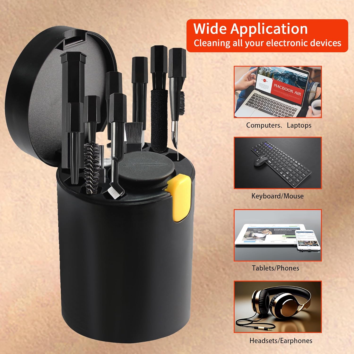 20-i-1 Rensesæt til bærbar skærm og tastatur, Rensesæt til mobiltelefon, Rensesæt til Airpod, Rensesæt til elektronik til mobiltelefoner