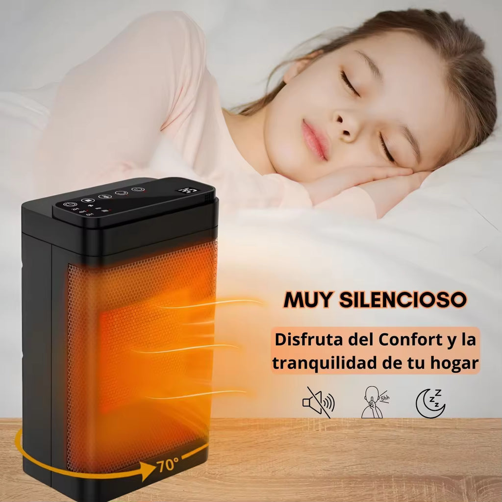 Energieffektiv El-varmer, 1500W Keramisk Varmer, Varmeblæser med Lavt Forbrug, Elektrisk Varmer, Energibesparende (Produktmål: 15 x 10.5 x 27.2 cm)