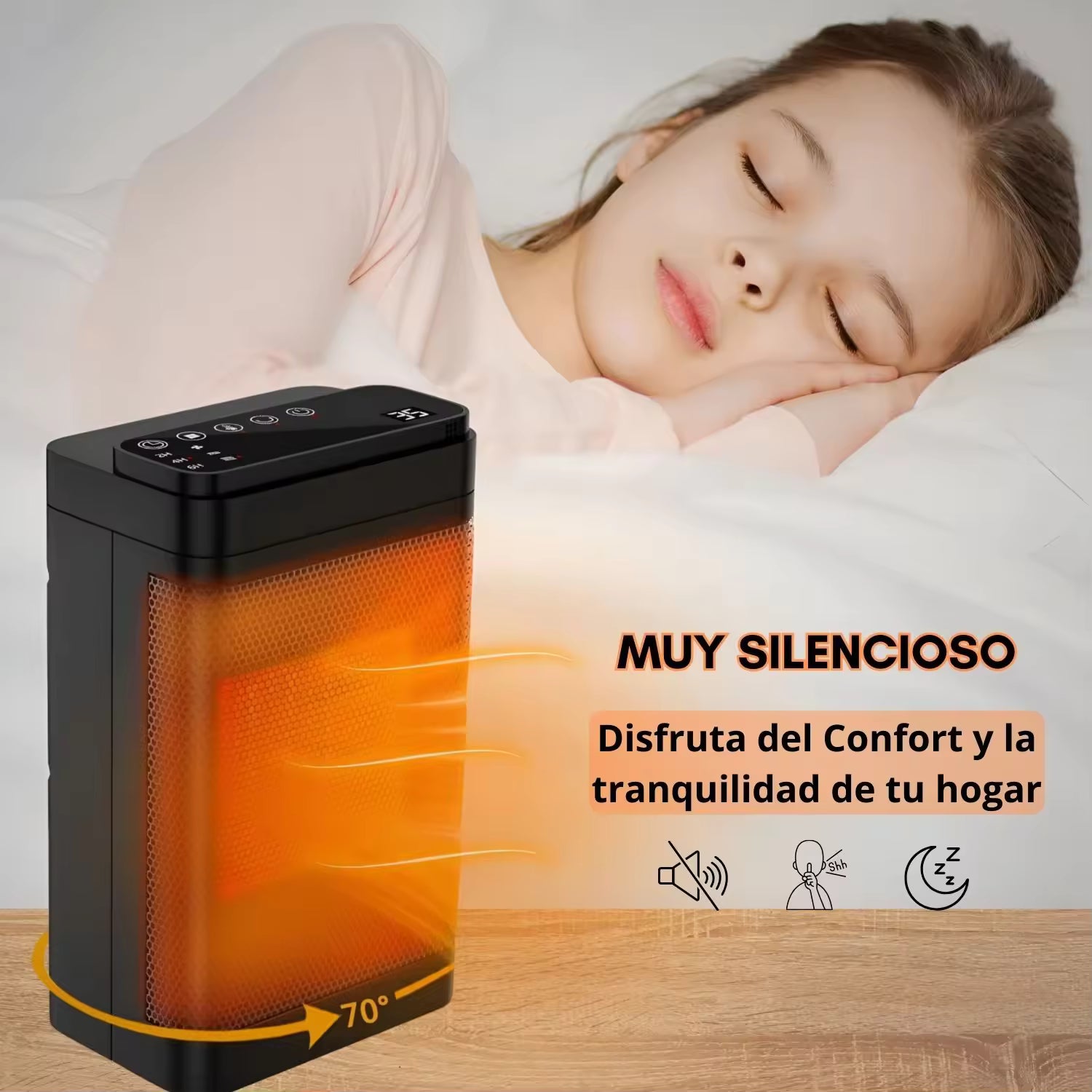 Energy-Efficient Electric Heater, 1500W Ceramic Heater, Low-Consumption Space Heater, Electric Warmer, Energy-Saving (Product Dimensions: 15 x 10.5 x 27.2 cm)