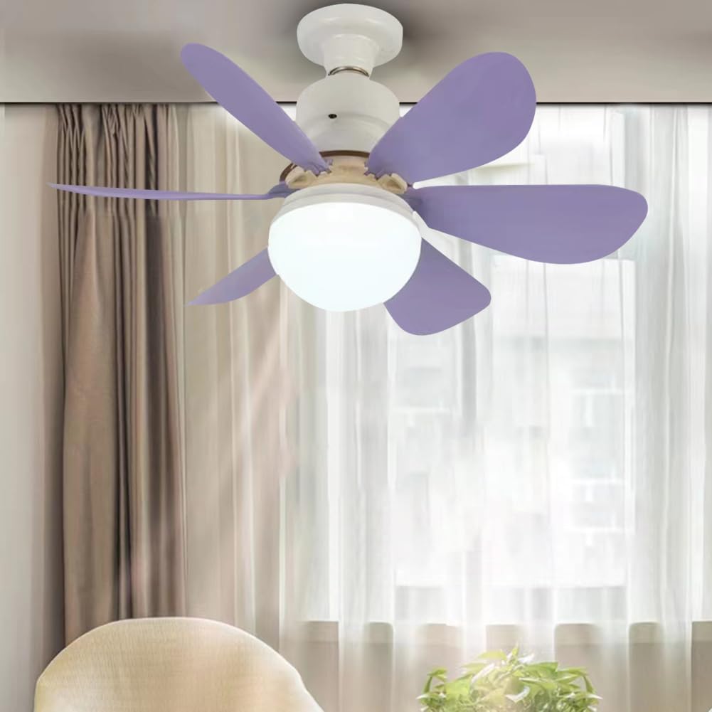 Ceiling fans with lights and remote control, 30W ceiling fan with dimmable light, quiet ceiling fan with 6 blades, 3 color temperatures, 3 speeds