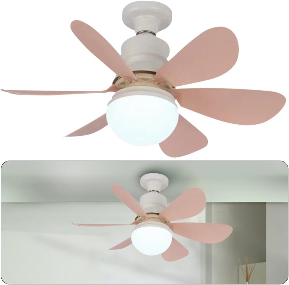 Ceiling fans with lights and remote control, 30W ceiling fan with dimmable light, quiet ceiling fan with 6 blades, 3 color temperatures, 3 speeds