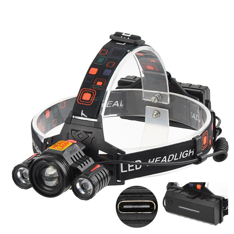 Rechargeable Headlamp, 20,000 Lumens High Brightness 8-LED, IPX4 Waterproof, 8-Mode Headlamp¡ªSuitable for Outdoor Running, Hunting, and Fishing.