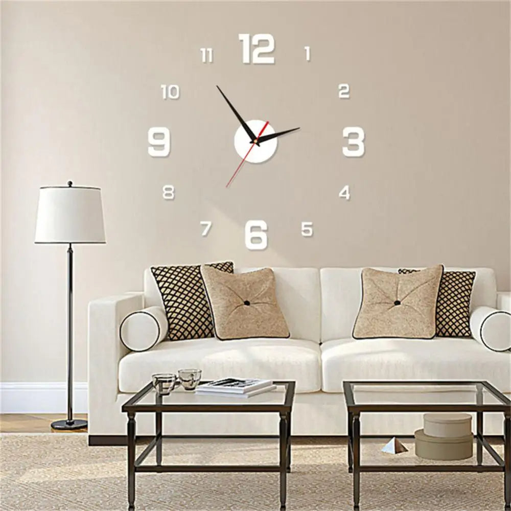 Silent DIY Wall Clock ¡ª Suitable for Living Room, Office, and Home Decor ¡ª Modern-Style Acrylic Wall Clock. (Battery not included)