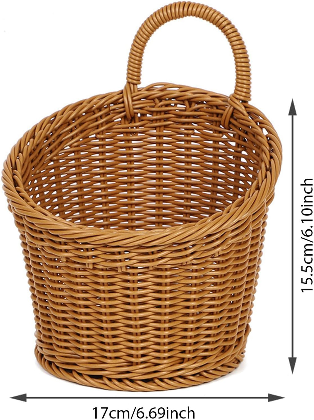 Hanging basket with handles, hanging storage basket, hanging bag, wicker textile comparison basket