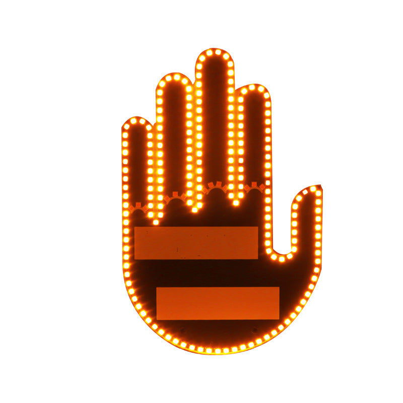 Fun LED light for the rear car window, featuring a remote-controlled LED finger gesture light.