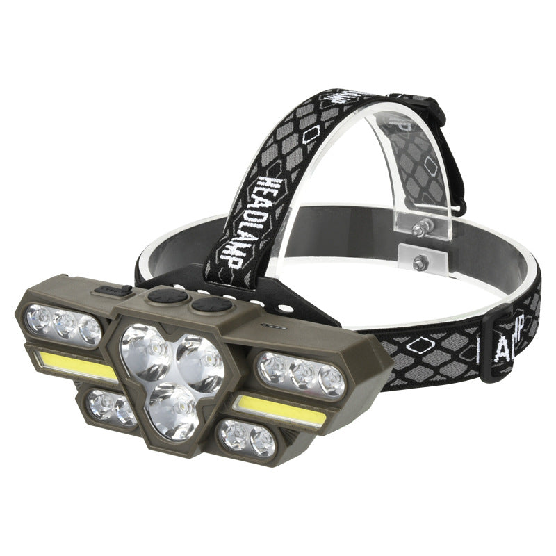 Rechargeable Headlamp, 20,000 Lumens High Brightness 8-LED, IPX4 Waterproof, 8-Mode Headlamp¡ªSuitable for Outdoor Running, Hunting, and Fishing.