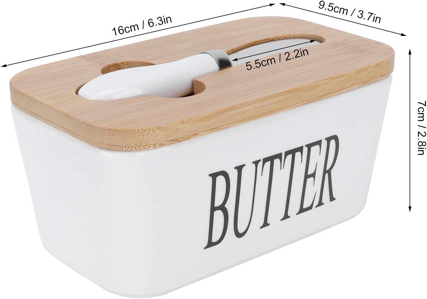 Smørbeholder med trælåg