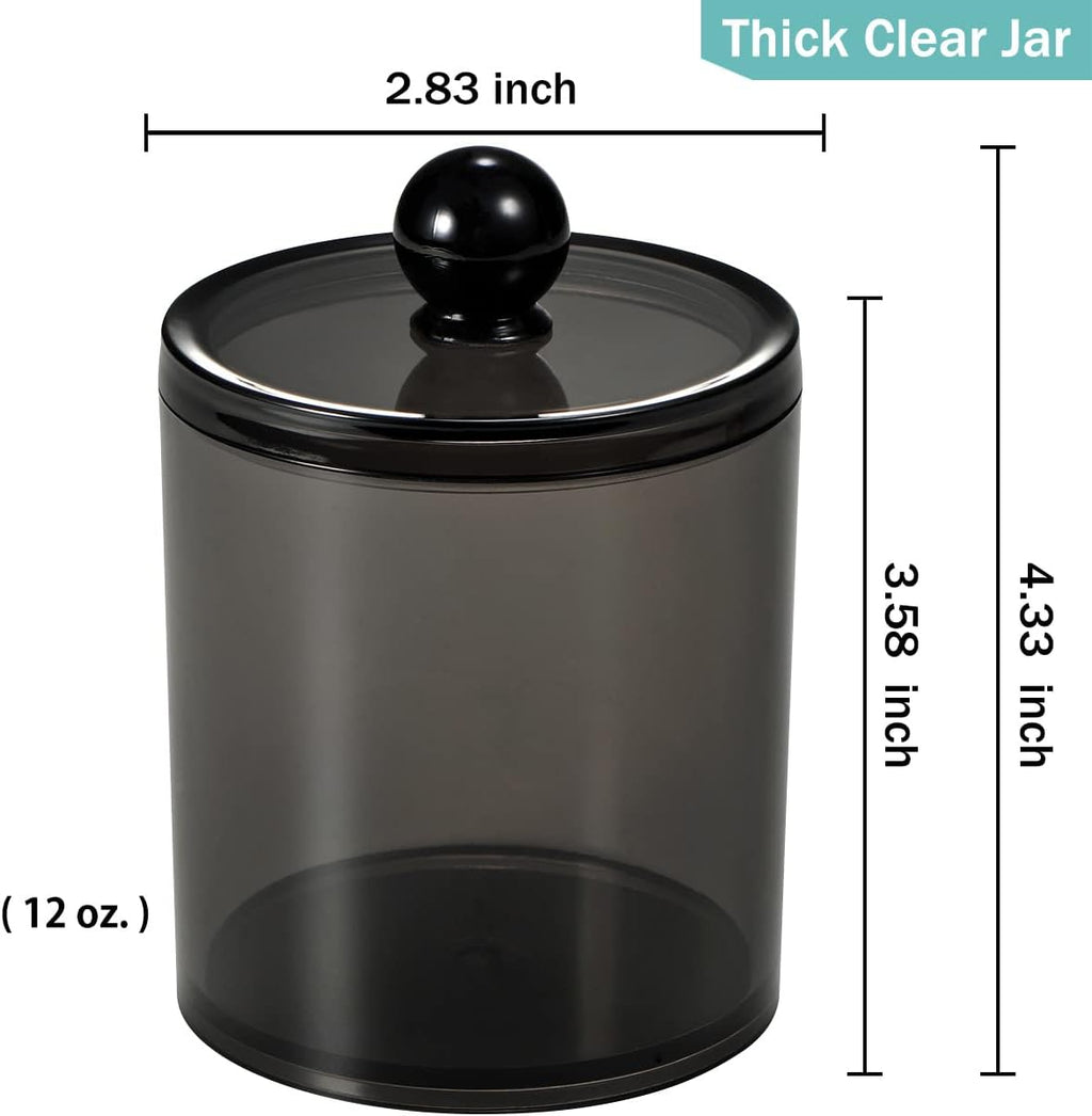 Pack of 6 12-Ounce Apothecary Dispenser Jars ¨C Clear Plastic Storage Containers