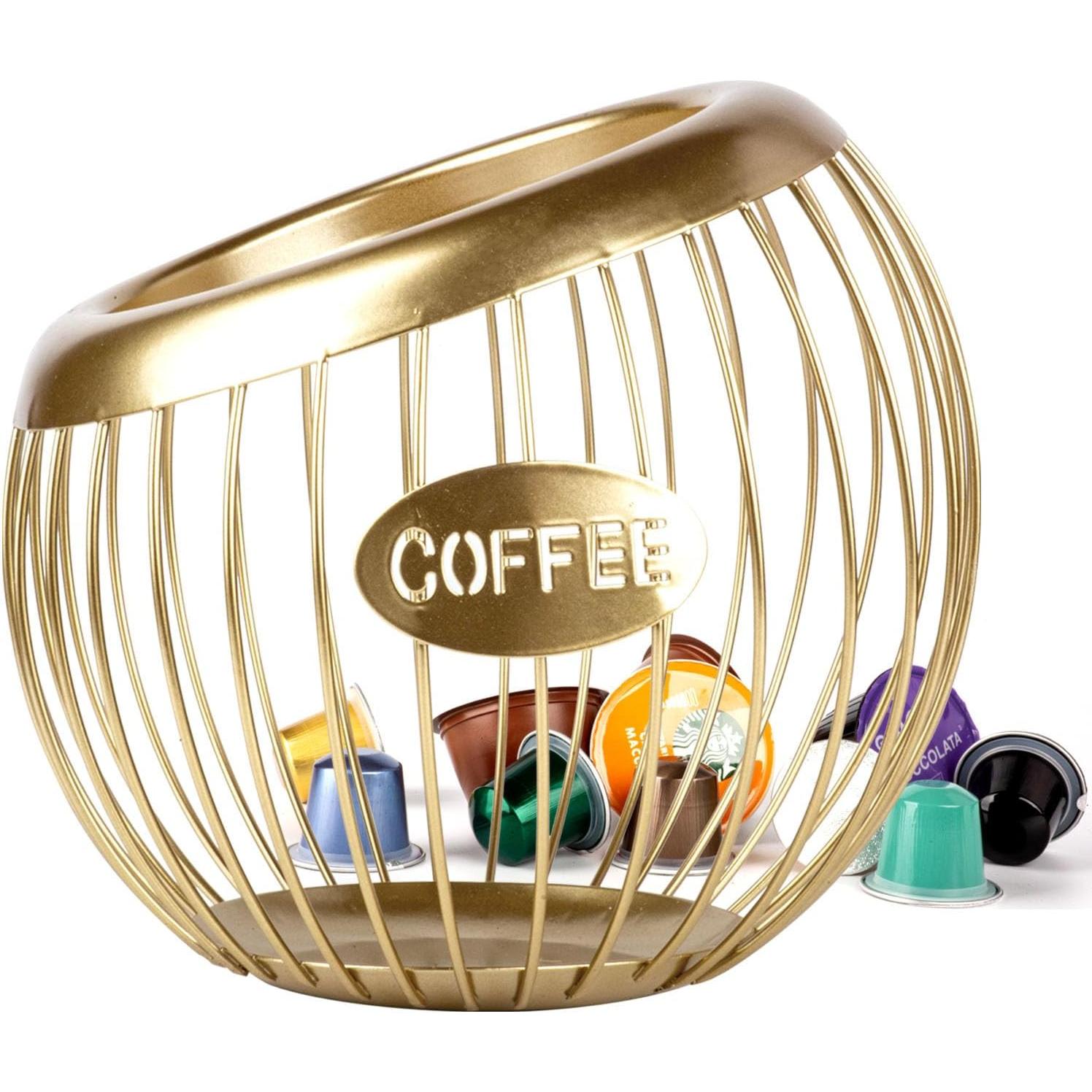 Kaffekapselkurv, opbevaring af kaffekapsler, abekurv, til opbevaring af kaffe- og frugtkapsler