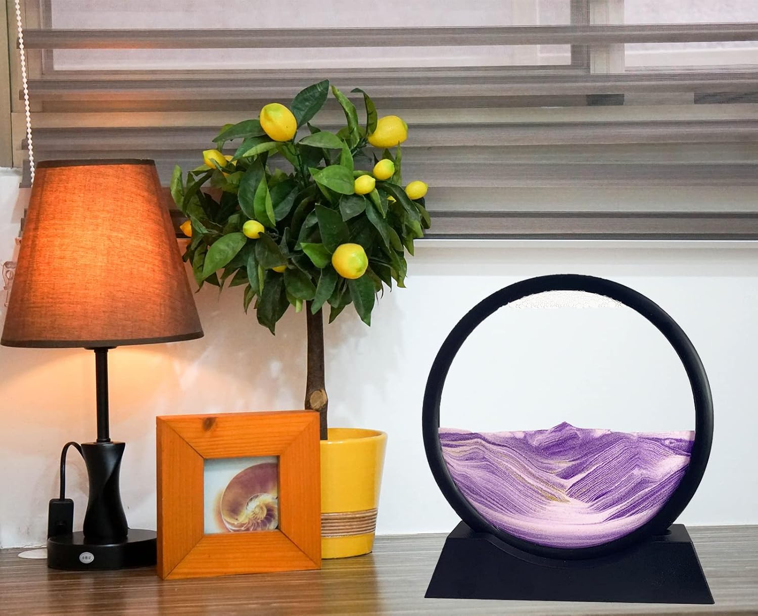 Imagen de arte de arena en movimiento ¨C Pintura de arena, decoración de movimiento líquido, paisaje de arena del fondo del mar en 3D