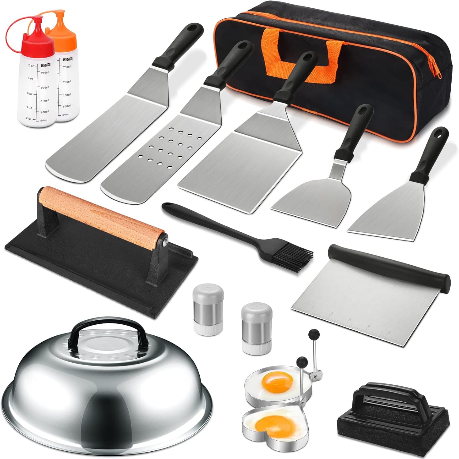 Ensemble de 18 accessoires pour barbecue, kit d'accessoires pour plancha pour Blackstone et Camp Chef