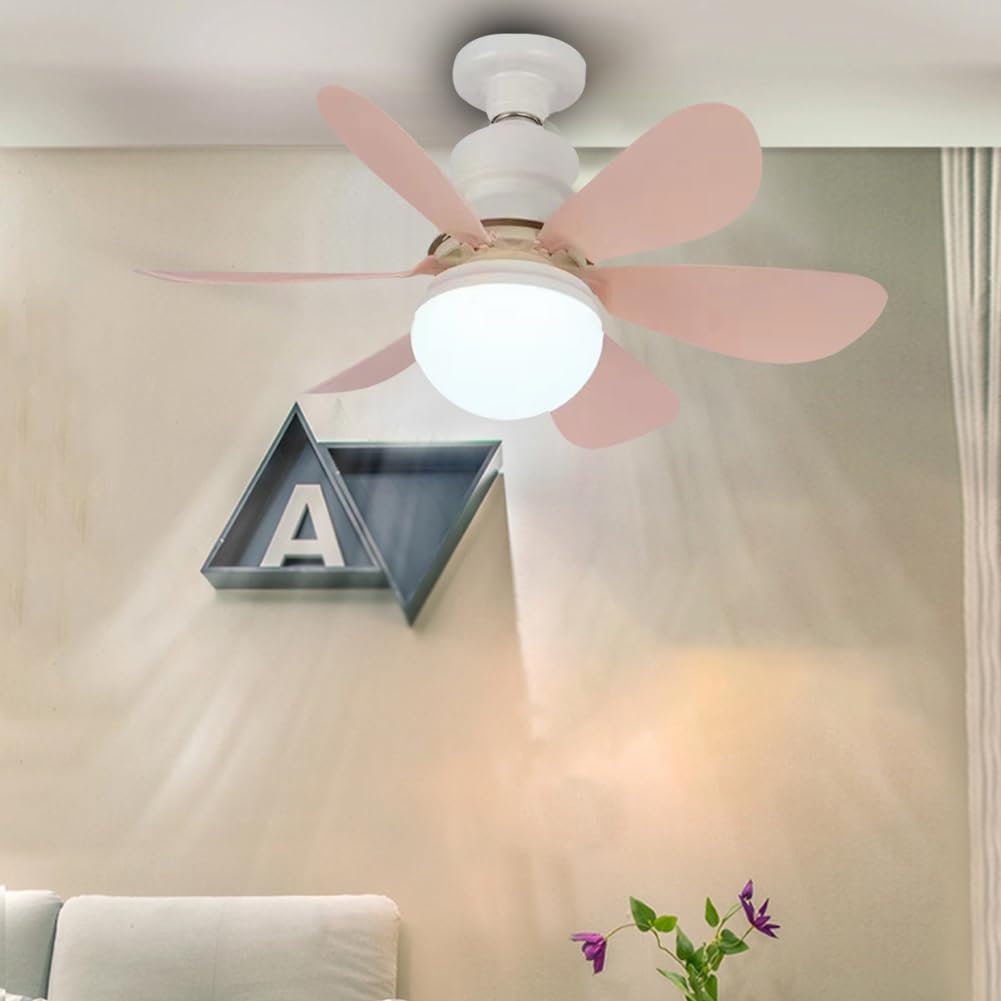 Ceiling fans with lights and remote control, 30W ceiling fan with dimmable light, quiet ceiling fan with 6 blades, 3 color temperatures, 3 speeds