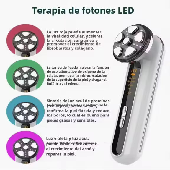 Microcurrent Facial Beauty Device, Face Lifting Machine, Neck Skin Massager, Firming LED Light Therapy, Vibration Rejuvenation Beauty Tool