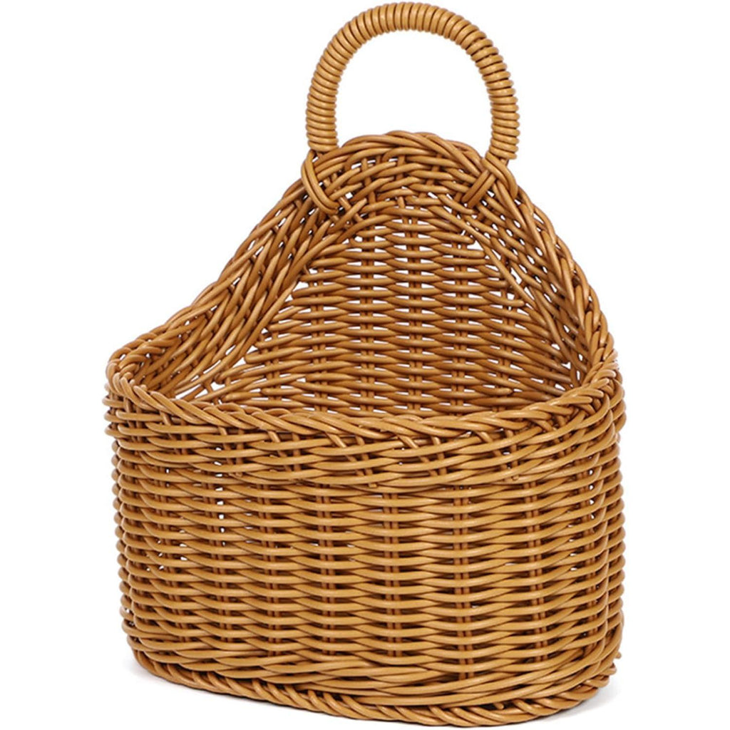 Hanging basket with handles, hanging storage basket, hanging bag, wicker textile comparison basket