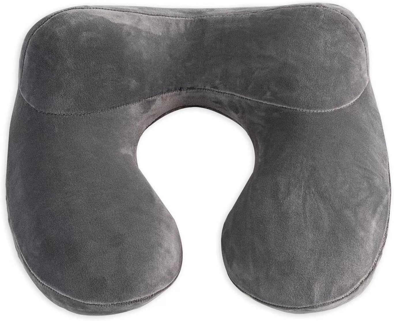 Oreiller de voyage gonflable - 100% velours avec maintien de la tête (GRIs)