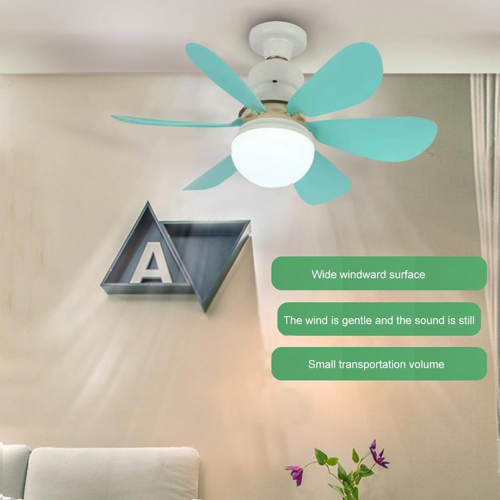 Ceiling fans with lights and remote control, 30W ceiling fan with dimmable light, quiet ceiling fan with 6 blades, 3 color temperatures, 3 speeds