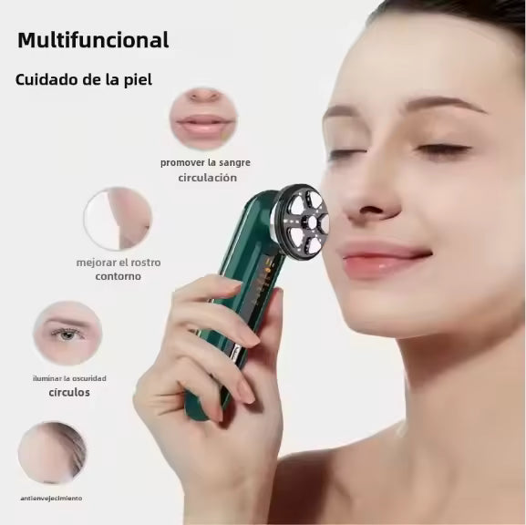 Microcurrent Facial Beauty Device, Face Lifting Machine, Neck Skin Massager, Firming LED Light Therapy, Vibration Rejuvenation Beauty Tool