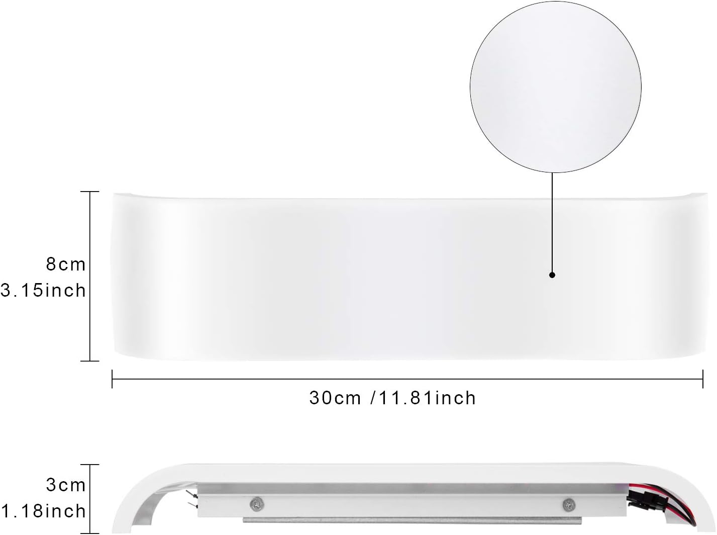 Indoor Wall Sconce: Modern, Ultra-Thin LED Strip Wall Light¡ªSuitable for Various Settings, Three-Tone Lighting