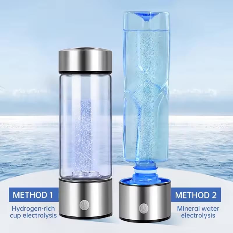 Bouteille d'eau à hydrogène double mode Premium, générateur d'hydrogène portable, bouteille d'eau ionisée de 550 ml (1800 PPB), idéale pour le bureau, les voyages et l'entraînement quotidien