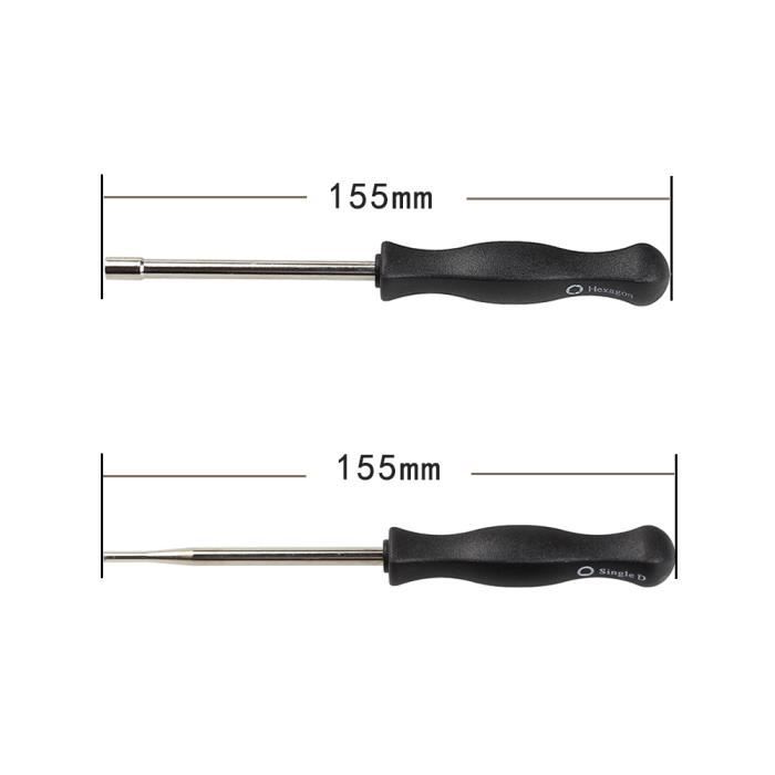 8-Piece Carburetor Adjustment Tool Set/Adjustment Screwdriver with Pac-Man Tip, Single D, Double D, Hex and 21 Tooth Spline.