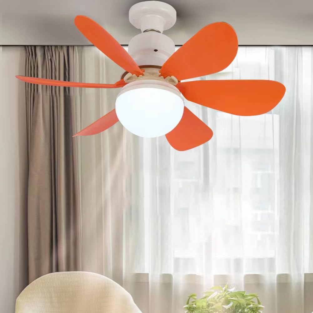 Ceiling fans with lights and remote control, 30W ceiling fan with dimmable light, quiet ceiling fan with 6 blades, 3 color temperatures, 3 speeds