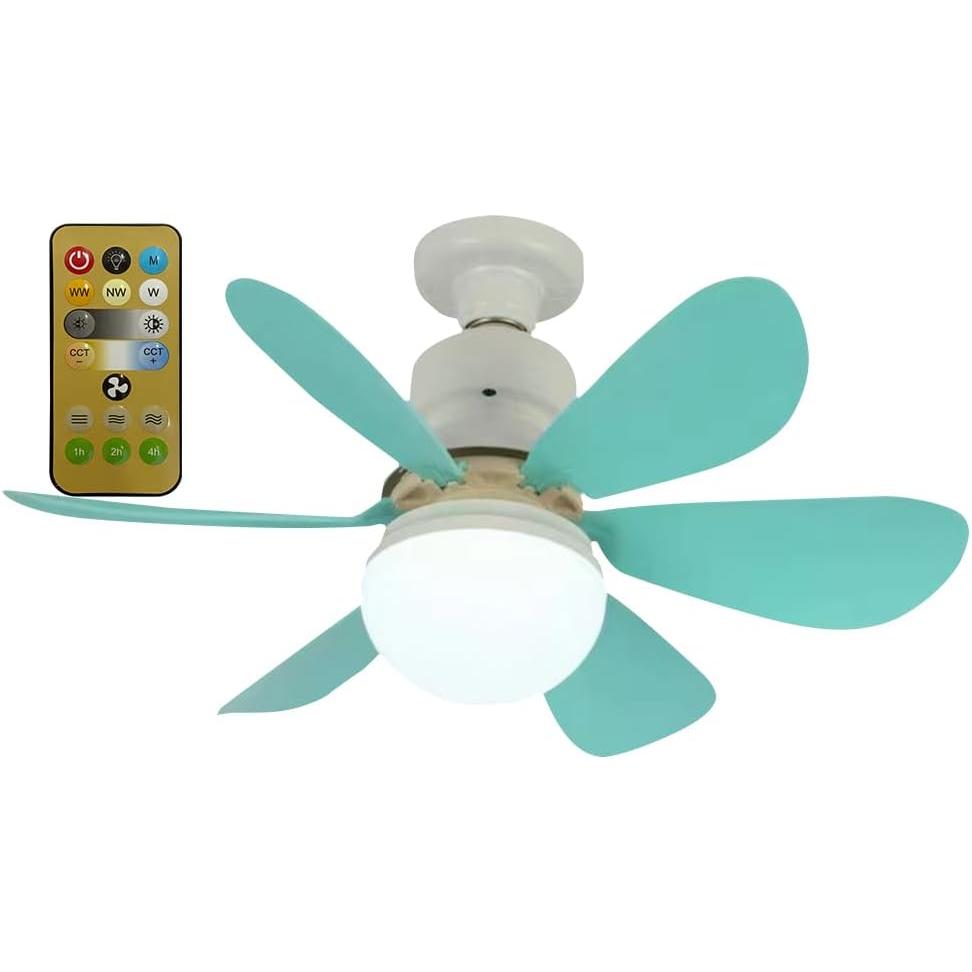 Ceiling fans with lights and remote control, 30W ceiling fan with dimmable light, quiet ceiling fan with 6 blades, 3 color temperatures, 3 speeds
