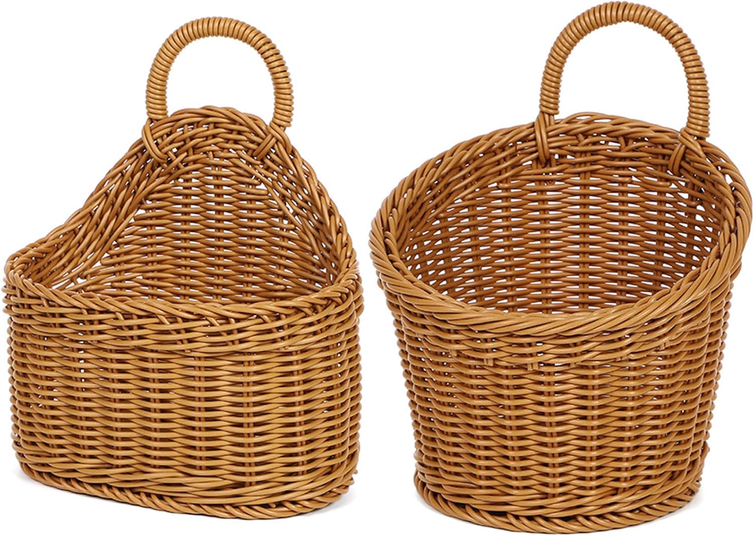 Hanging basket with handles, hanging storage basket, hanging bag, wicker textile comparison basket