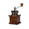 Manual Coffee Grinder, Coffee Bean Grinder, Retro Style, Cast Iron, Wooden Crank, 17.5x10.5x10.5 cm