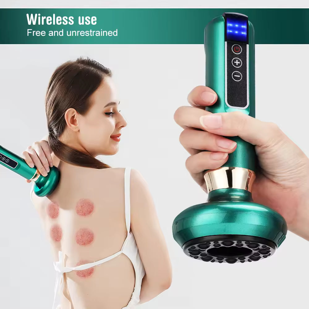 6-Level Electric Cupping Massager — Slimming Vacuum Cupping Device with Gua Sha, Anti-Cellulite, Beauty, Scraping, and Infrared Heating