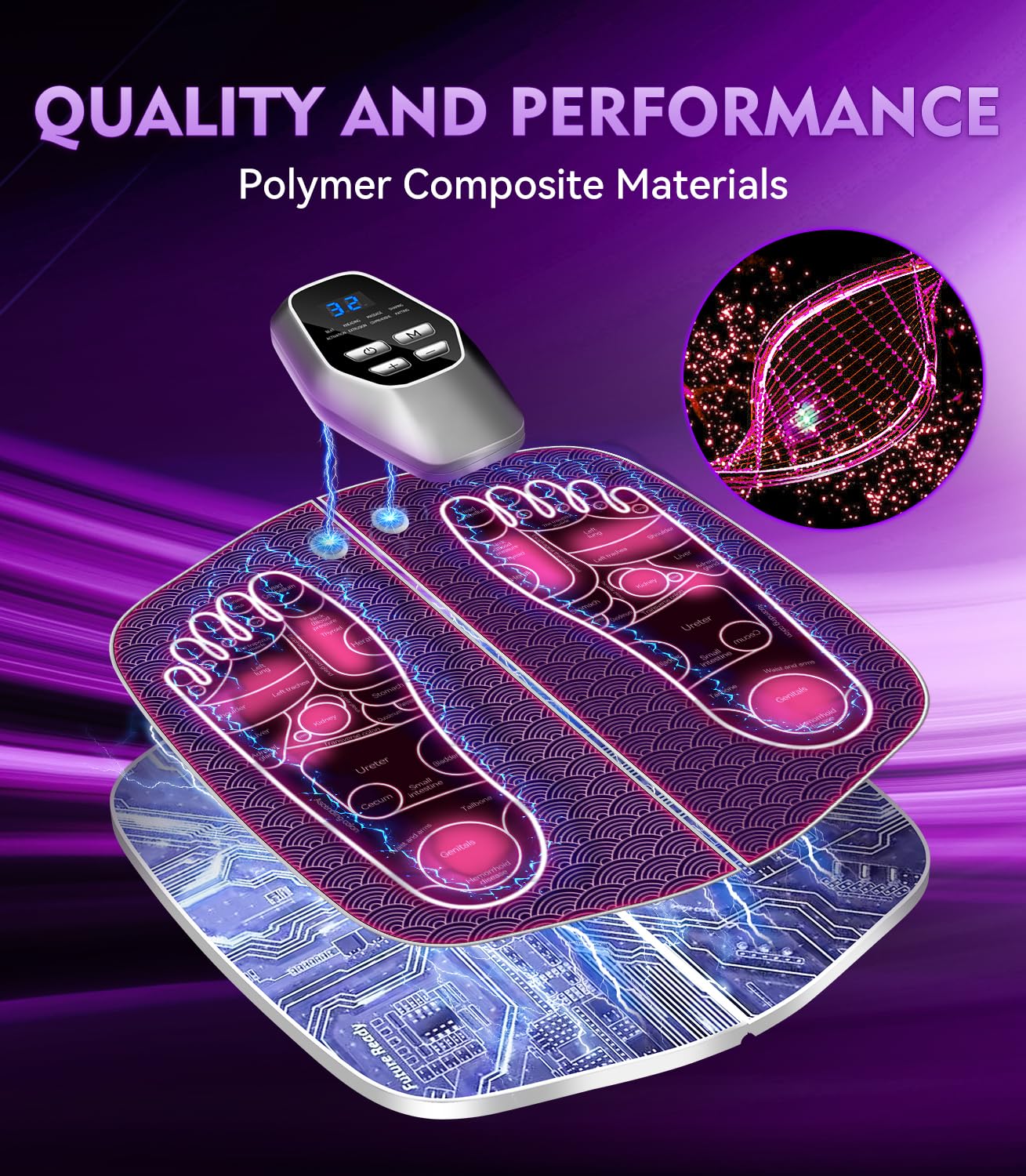 Masseur de pieds amélioré pour la douleur et la circulation – Masseur de pieds EMS