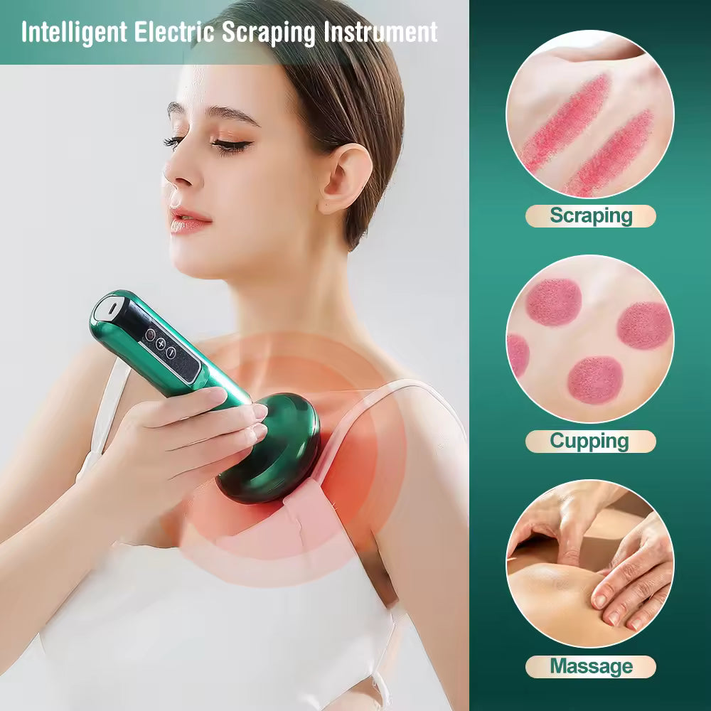 6-Level Electric Cupping Massager — Slimming Vacuum Cupping Device with Gua Sha, Anti-Cellulite, Beauty, Scraping, and Infrared Heating