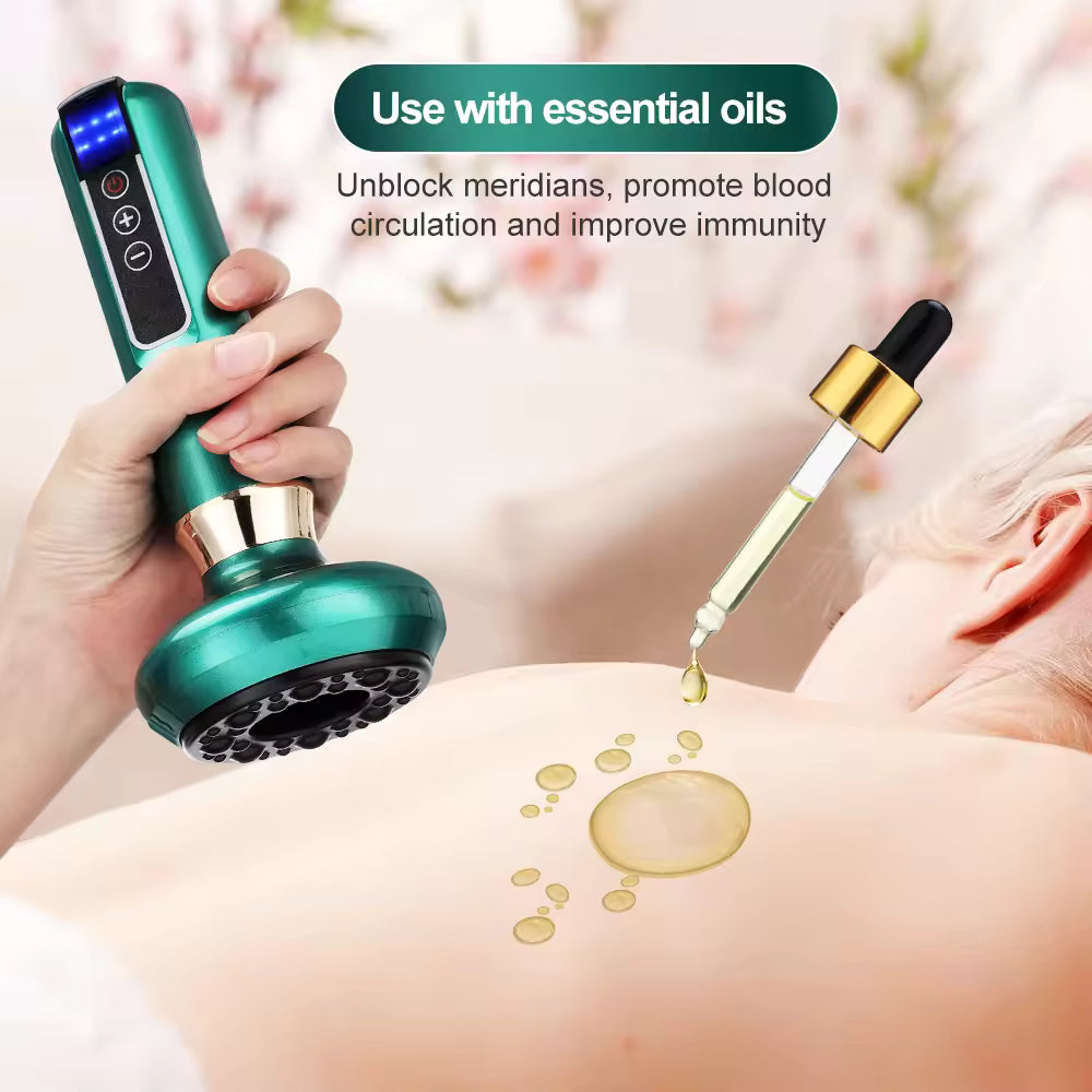 6-Level Electric Cupping Massager — Slimming Vacuum Cupping Device with Gua Sha, Anti-Cellulite, Beauty, Scraping, and Infrared Heating