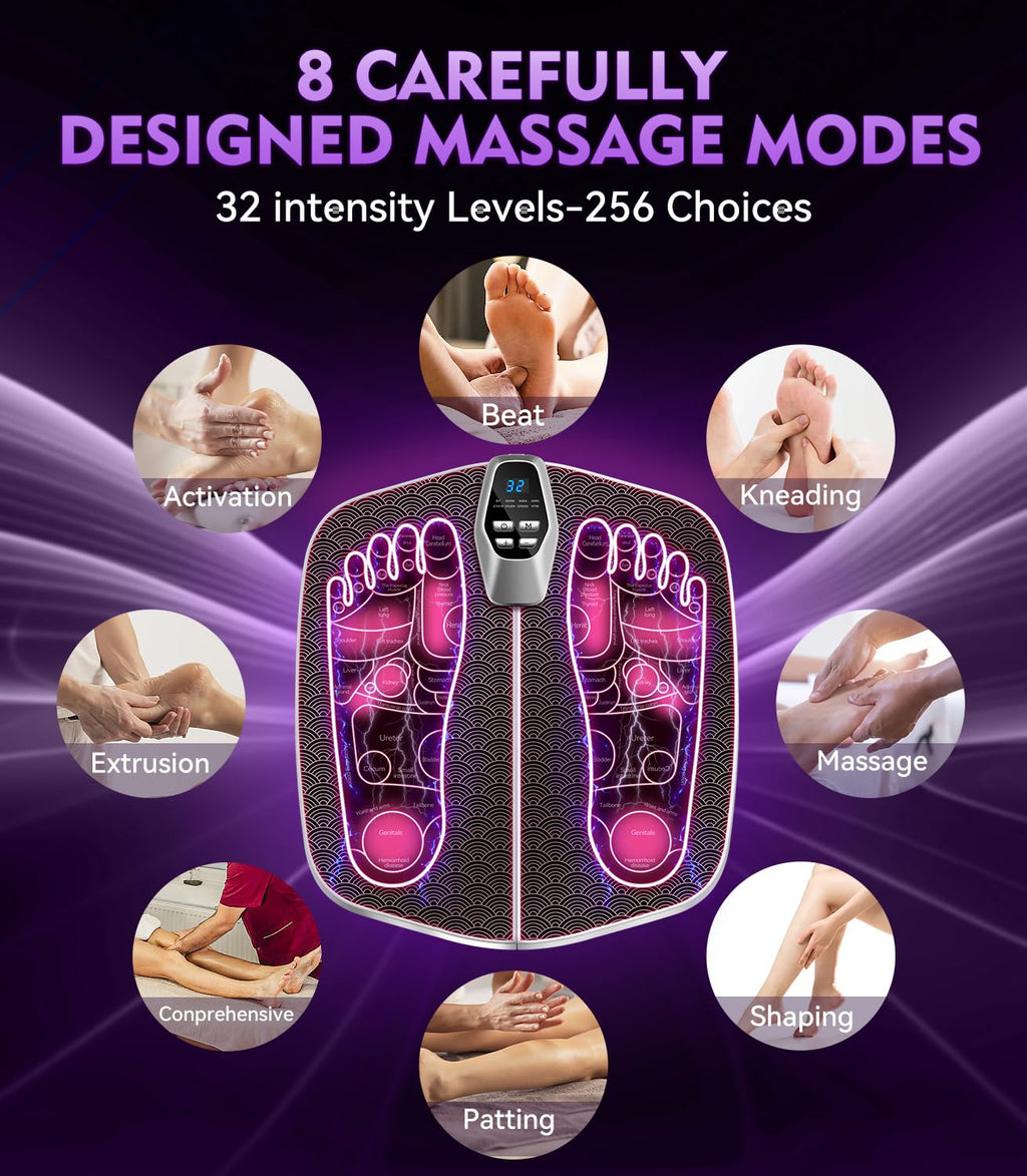 Masseur de pieds amélioré pour la douleur et la circulation – Masseur de pieds EMS