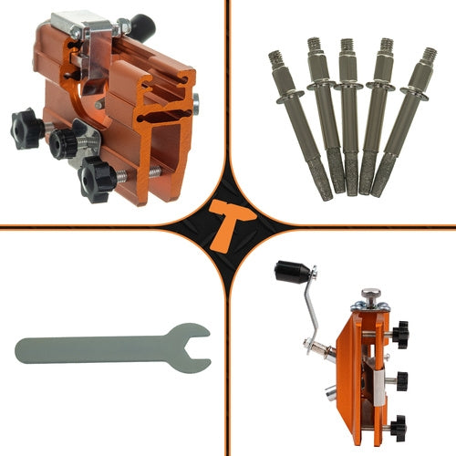 Manual Chain Sharpener – Handheld Chain Sharpener for Chainsaw, with Grinding Heads