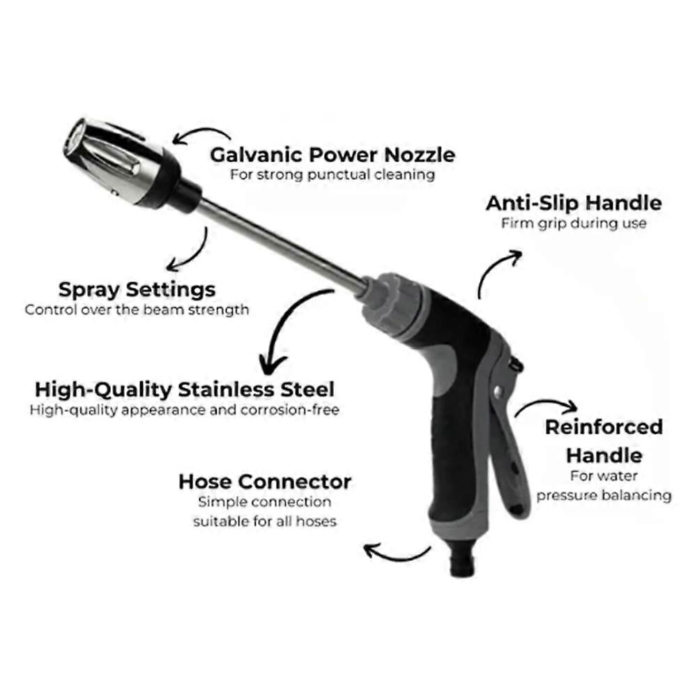 T8 High Pressure Long Rod Water Gun – Garden Watering & Car Washing Tool