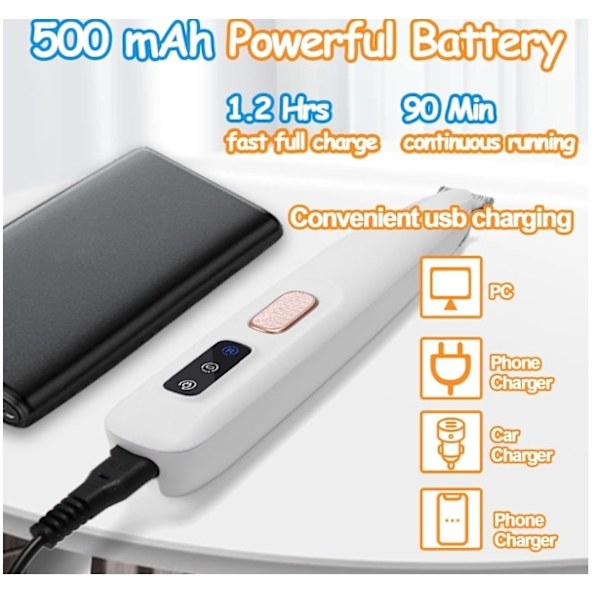 2026 Ny opgraderet hundeklipper til hundepoter – Stille og effektiv potetrimmer med LED-lys, én størrelse