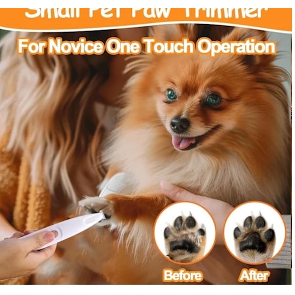 2026 Ny opgraderet hundeklipper til hundepoter – Stille og effektiv potetrimmer med LED-lys, én størrelse