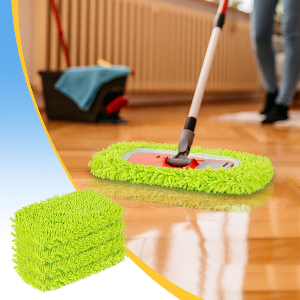 Paños de mop de microfibra reutilizables para mops húmedos, compatibles con mop Swiffer Sweeper, mops de repuesto para limpieza de suelos de madera dura