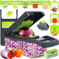 Kitchen 15 in 1 Multifunction Vegetable Cutter with 8 Stainless Steel Blade Separator Filter for Onions Carrot Apple