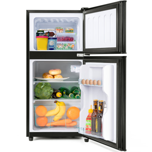 Réfrigérateur-congélateur 2 portes 60L, H 86,8 cm, Classe énergétique E, Dégivrage manuel, Réfrigérateur compact