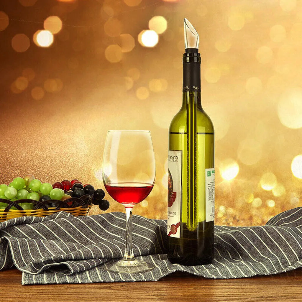 4-Pack Stainless Steel Wine Cooler Stick with Aerator Function - FD18